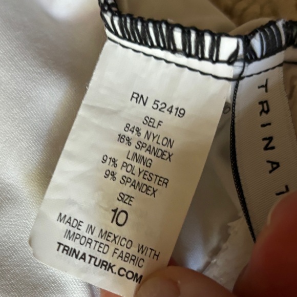 Trina Turk Beautiful EUC Multi-Colored Plunge Halter One Piece Swimsuit Size 10 - Picture 13 of 14